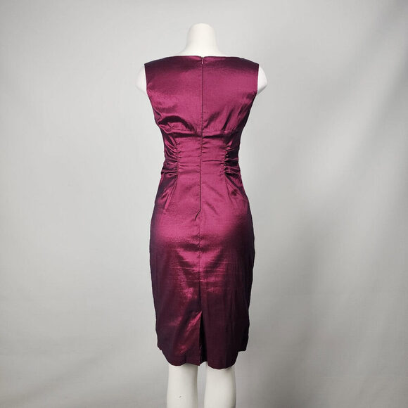 Adrianna Papell Purple Sheath Dress Size 6 - Picture 6 of 10